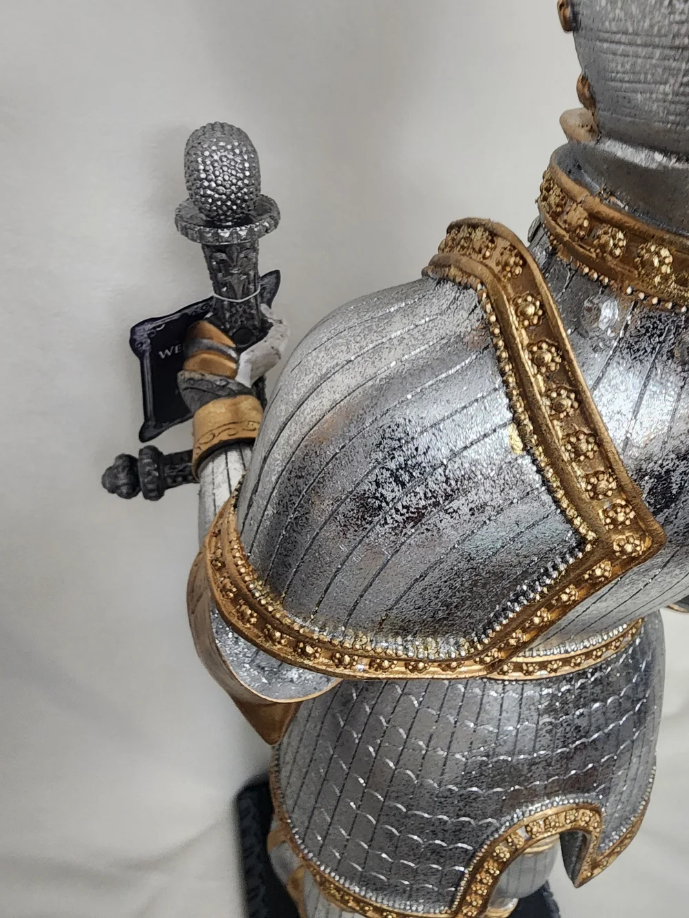 Gold and Silver Skeletal Knight Figurine - Decorative Home Party Accent 29